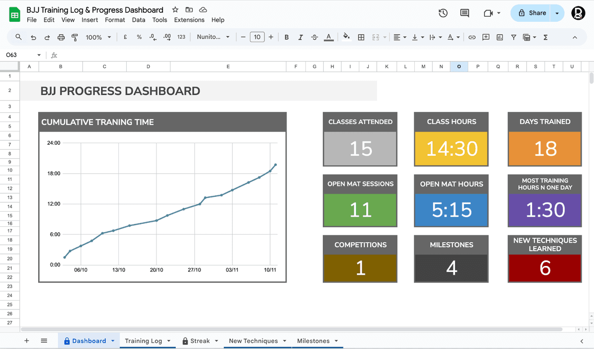 BJJ Progress Dashboard